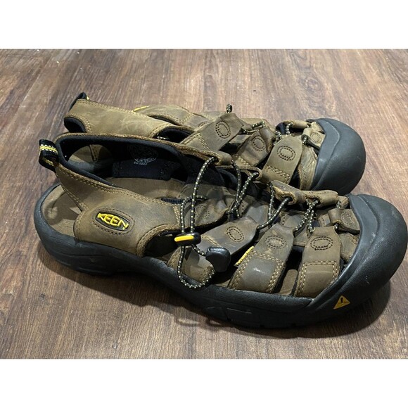 KEEN Sandals Mens 10 Brown Bison Newport Leather Shoes Closed Toe Hiking Water main image 8